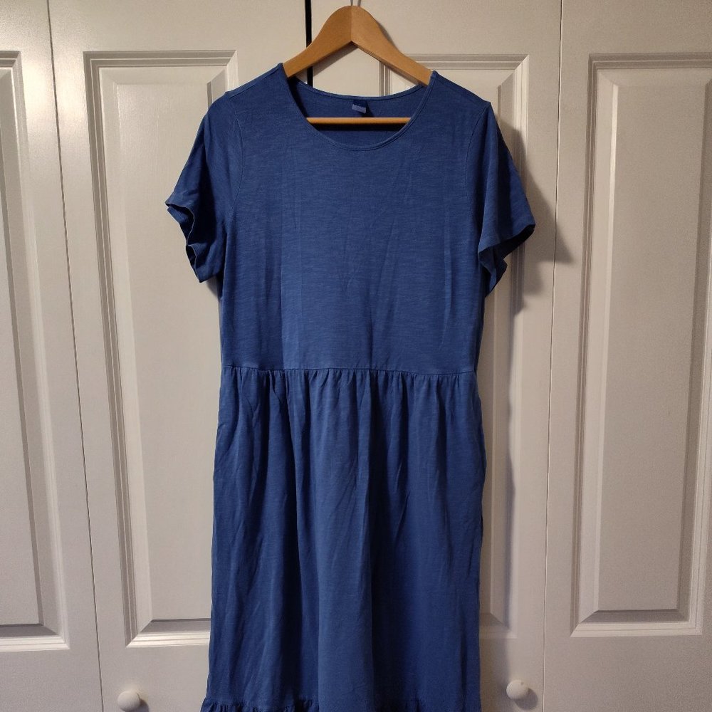 OLD NAVY Garment-Dyed Fit & Flare Slub-Knit Midi Dress (Large)